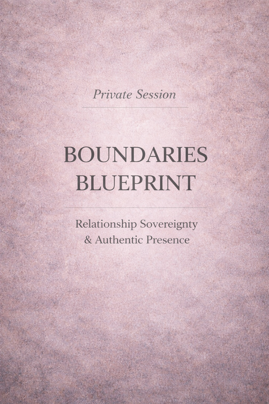 Boundaries BluePrint Private 1:1 Mentorship for Clarity, Centering, and Decisive Reset